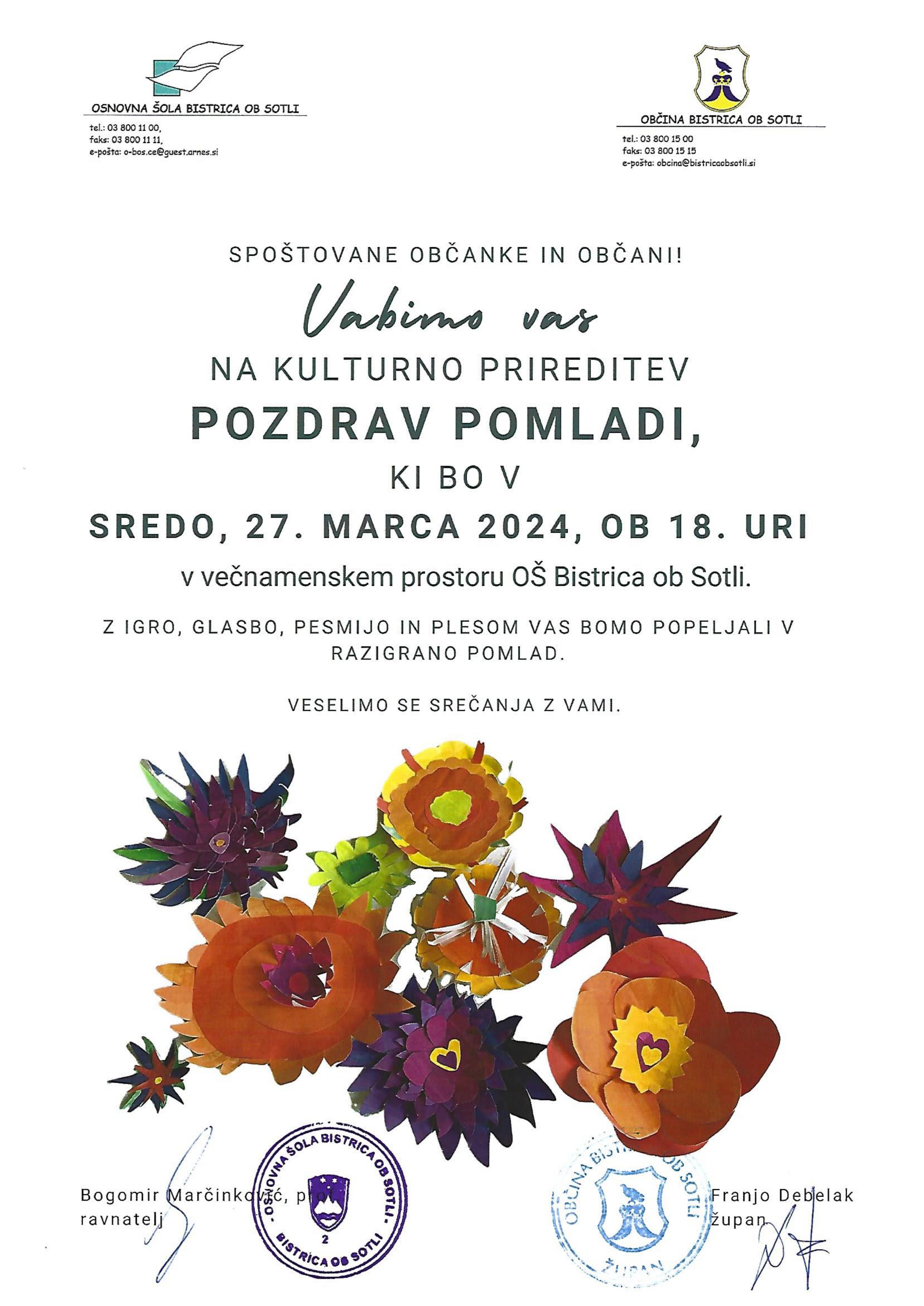 POZDRAV POMLADI